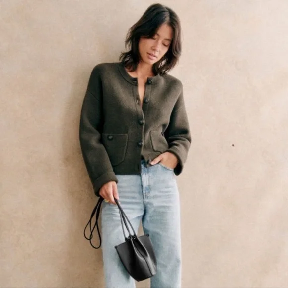 NWT SEZANE VALERIO JACKET CARDIGAN
KHAKI - Picture 2 of 14